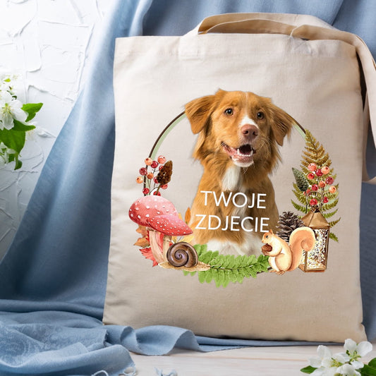 Personalizacja eko Torba ze zdjęciem Twojego Pupila / Las 1