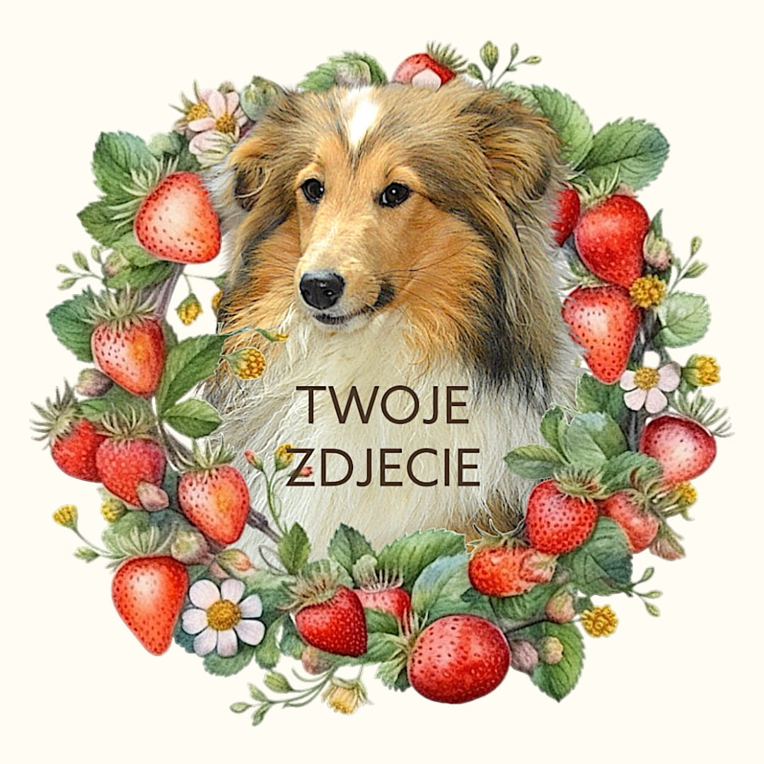 Personalizowany Prezent Poduszka z Twoim Pupilem / Truskawki 3