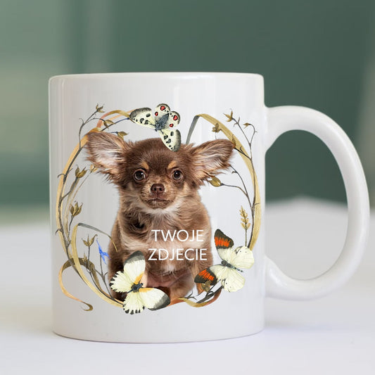 Personalizowany Kubek ze zdjęciem Twojego Pupila / Motyle 1