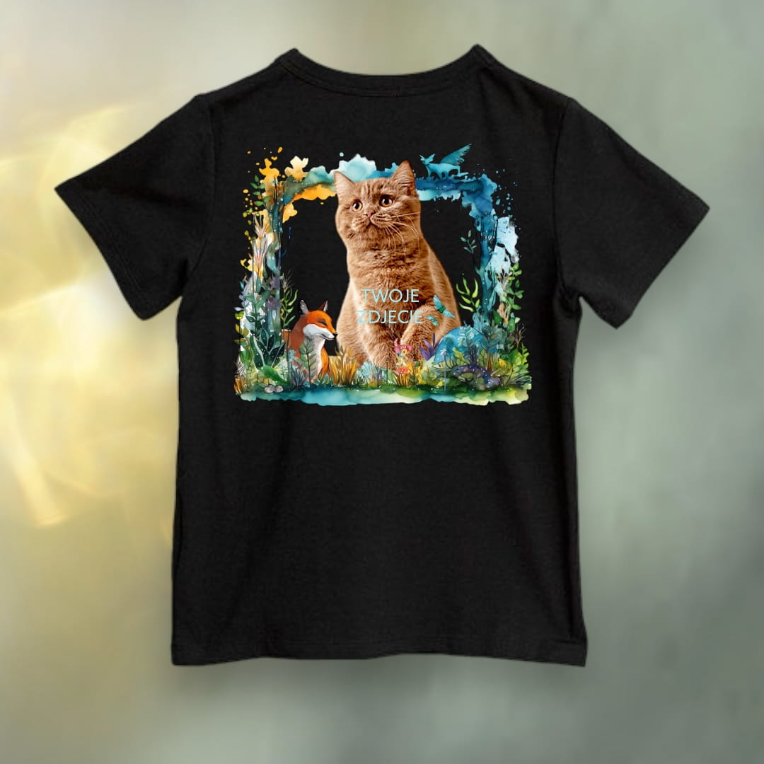 Koszulka z Twoim Pupilem Personalizacja / Biała / Czarna / Dziecięca Unisex / Magia 2