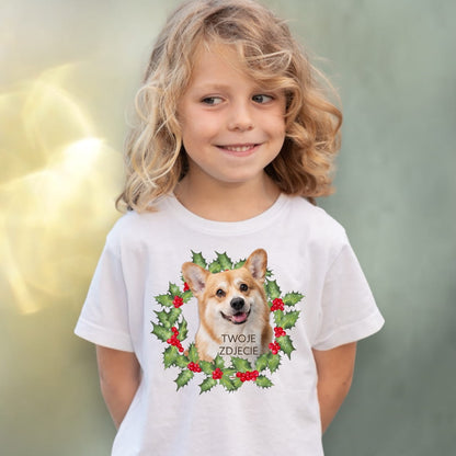 Koszulka z Twoim Pupilem Personalizacja / Biała / Czarna / Dziecięca Unisex Boże Narodzenie 4