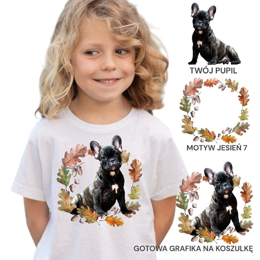 Koszulka z Twoim Pupilem Personalizacja / Biała / Czarna / Dziecięca Unisex / Jesień 7