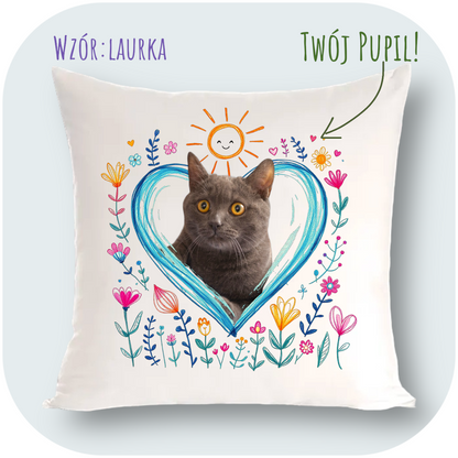 Personalizowany Prezent Poduszka z Twoim Pupilem / Laurka