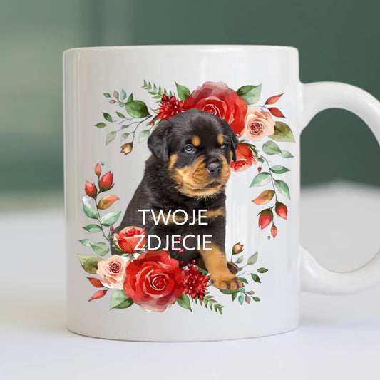 Personalizowany Kubek ze zdjęciem Twojego Pupila / Róża 3