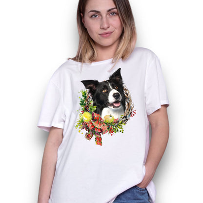 T-shirt z nadrukiem Twój Pupil na koszulce Biały / Czarny / Unisex / Boże Narodzenie 11