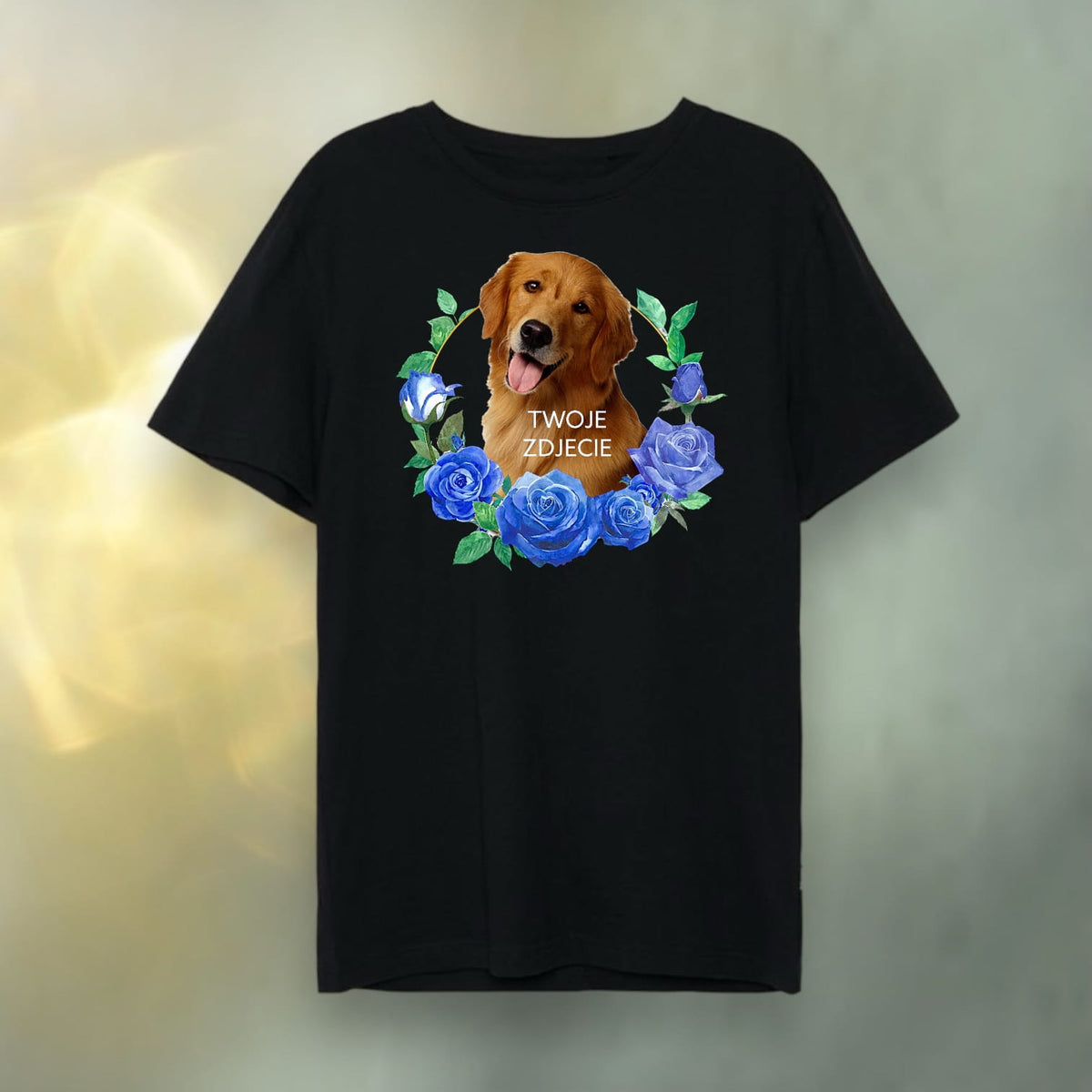T-shirt z nadrukiem Twój Pupil na koszulce Biały / Czarny / Unisex / Róża 4