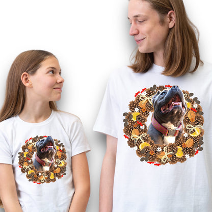 T-shirt z nadrukiem Twój Pupil na koszulce Biały / Czarny / Unisex / Boże Narodzenie 19
