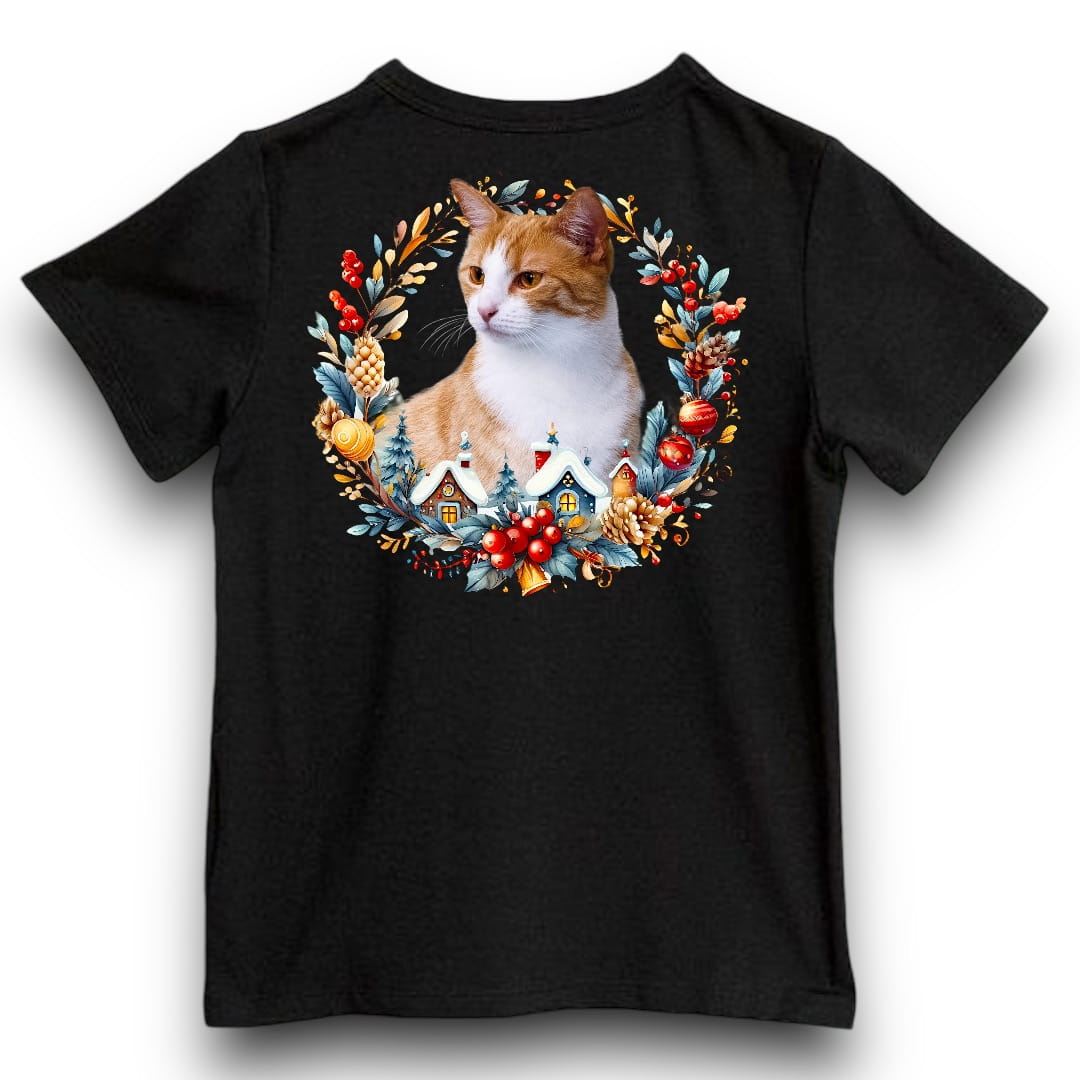 Koszulka z Twoim Pupilem Personalizacja / Biała / Czarna / Dziecięca Unisex / Boże Narodzenie 31