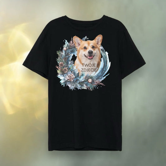 T-shirt z nadrukiem Twój Pupil na koszulce Biały / Czarny / Unisex / Boże Narodzenie 3