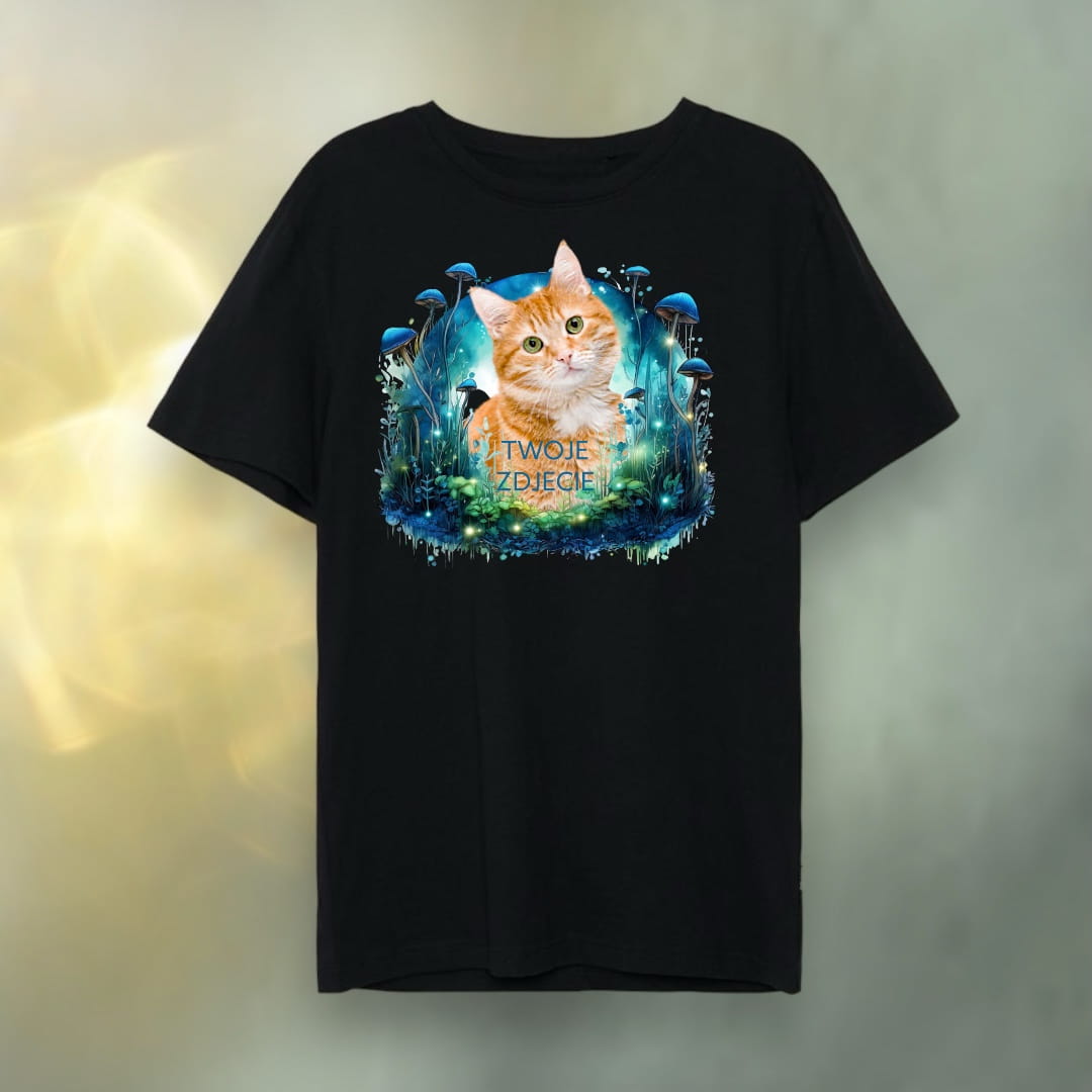 T-shirt z nadrukiem Twój Pupil na koszulce Biały / Czarny / Unisex / Magia 1
