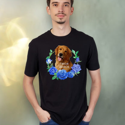 T-shirt z nadrukiem Twój Pupil na koszulce Biały / Czarny / Unisex / Róża 4