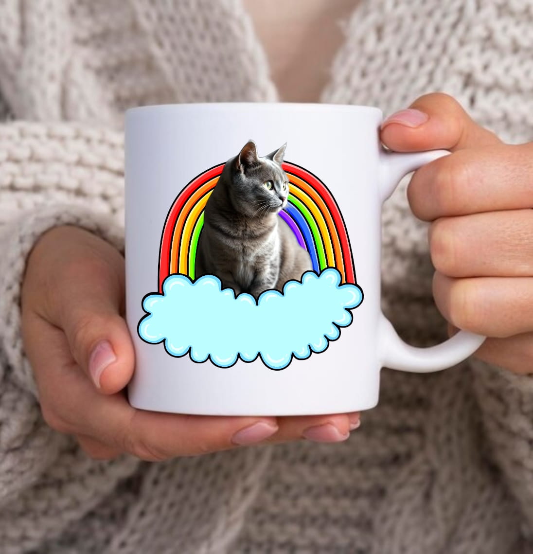 Personalizowany Kubek ze zdjęciem Twojego Pupila / Tęcza 4
