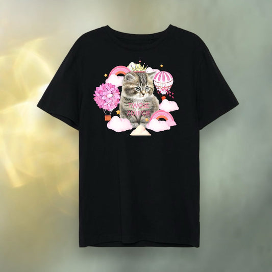 T-shirt z nadrukiem Twój Pupil na koszulce Biały / Czarny / Unisex / Lot balonem 1