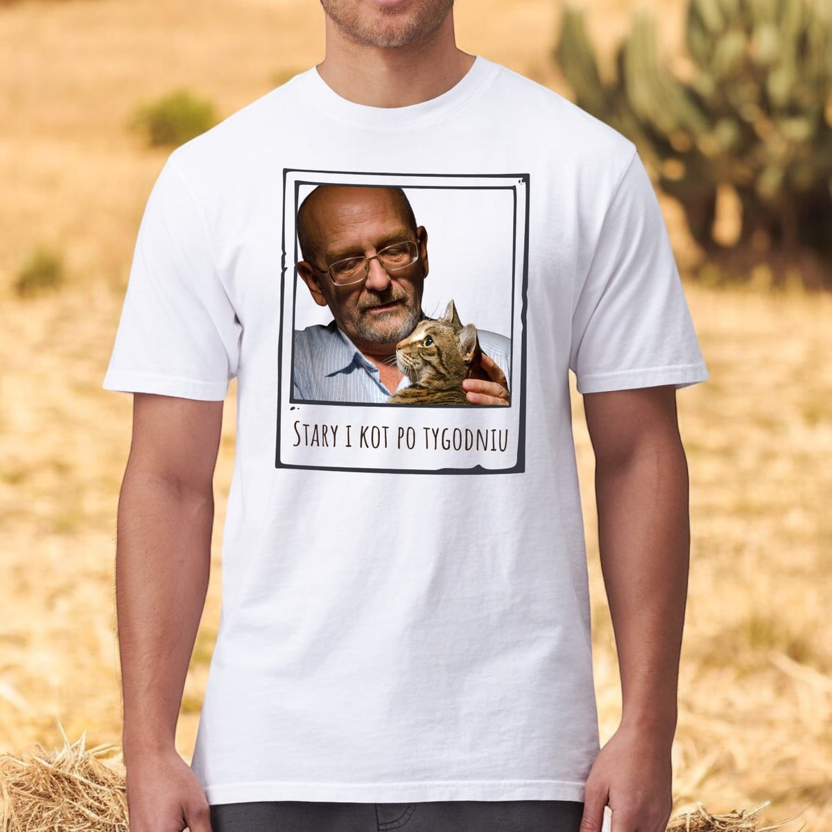 T-shirt z nadrukiem Twój Pupil na koszulce Biały / Unisex / Polaroid