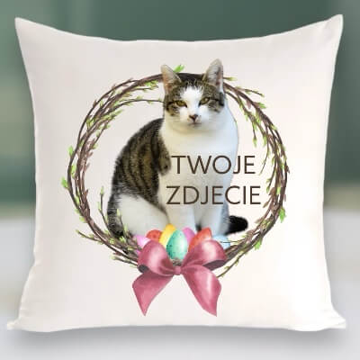 Personalizowany Prezent Poduszka z Twoim Pupilem / Wielkanoc 1
