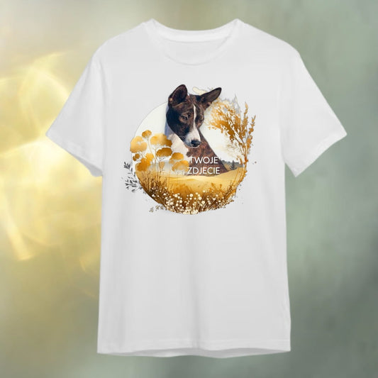 T-shirt z nadrukiem Twój Pupil na koszulce Biały / Czarny / Unisex / Krajobraz 1
