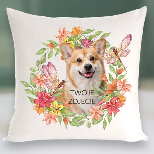 Personalizowany Prezent Poduszka z Twoim Pupilem / Ważki 1