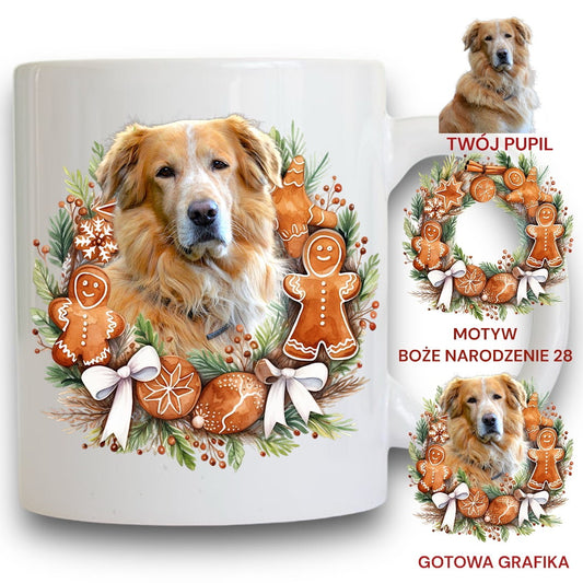 Personalizowany Kubek ze zdjęciem Twojego Pupila / Boże Narodzenie 28