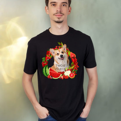 T-shirt z nadrukiem Twój Pupil na koszulce Biały / Czarny / Unisex / Owoce 2