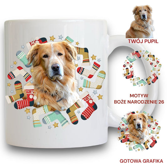 Personalizowany Kubek ze zdjęciem Twojego Pupila / Boże Narodzenie 26