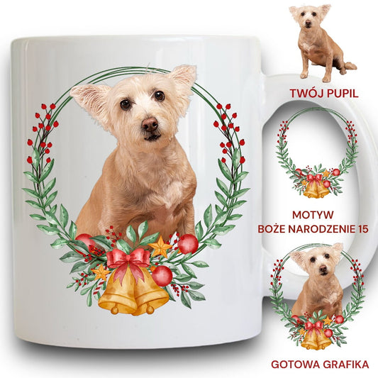 Personalizowany Kubek ze zdjęciem Twojego Pupila / Boże Narodzenie 15