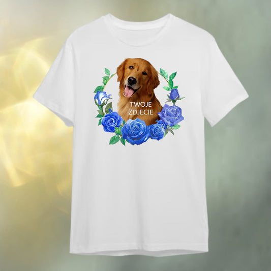 T-shirt z nadrukiem Twój Pupil na koszulce Biały / Czarny / Unisex / Róża 4