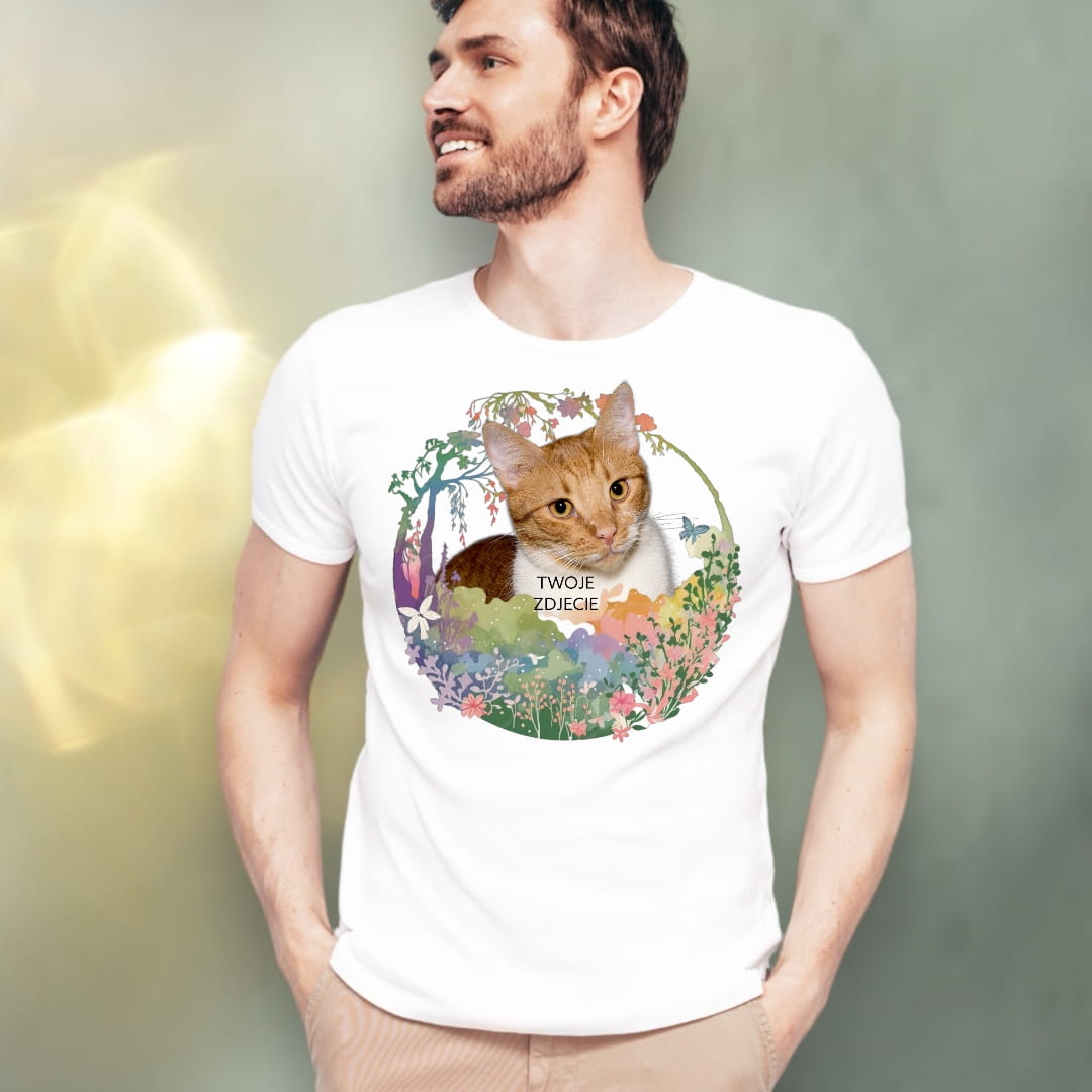 T-shirt z nadrukiem Twój Pupil na koszulce Biały / Czarny / Unisex / Magia 3