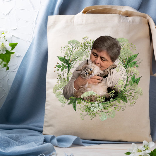 Personalizacja eko Torba ze zdjęciem Twojego Pupila / Zielono Mi