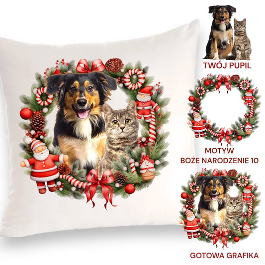 Personalizowany Prezent Poduszka z Twoim Pupilem / Boże Narodzenie 10