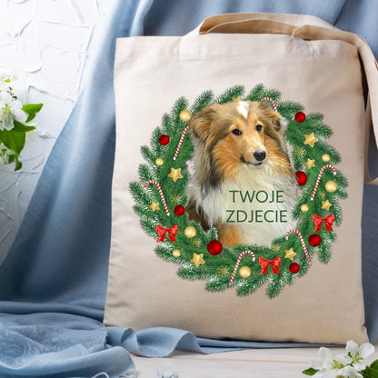 Personalizacja eko Torba ze zdjęciem Twojego Pupila / Boże Narodzenie 5
