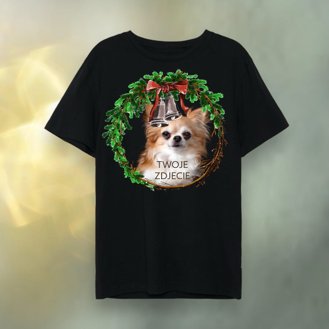 T-shirt z nadrukiem Twój Pupil na koszulce Biały / Czarny / Unisex / Boże Narodzenie 6