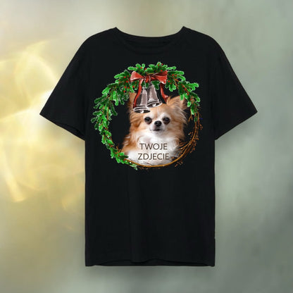 T-shirt z nadrukiem Twój Pupil na koszulce Biały / Czarny / Unisex / Boże Narodzenie 6