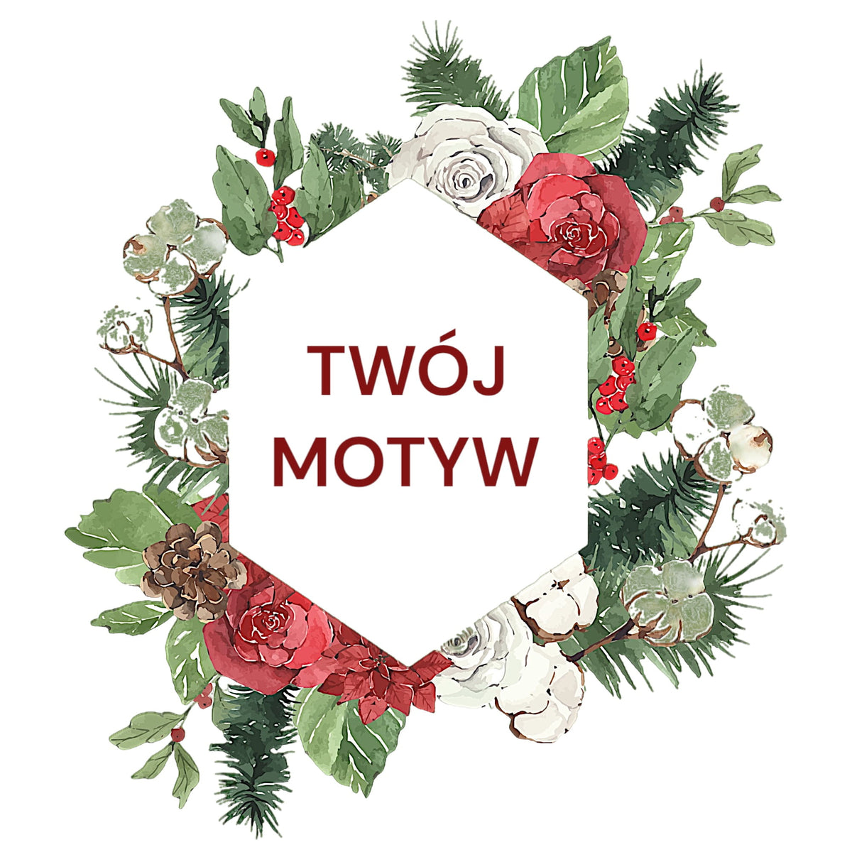 T-shirt z nadrukiem Twój Pupil na koszulce Biały / Czarny / Unisex / Boże Narodzenie 13