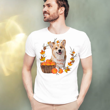 T-shirt z nadrukiem Twój Pupil na koszulce Biały / Czarny / Unisex / Jesień 2