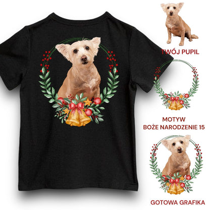 Koszulka z Twoim Pupilem Personalizacja / Biała / Czarna / Dziecięca Unisex / Boże Narodzenie 15