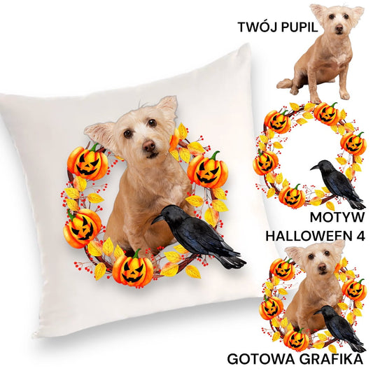 Personalizowany Prezent Poduszka z Twoim Pupilem / Halloween 4