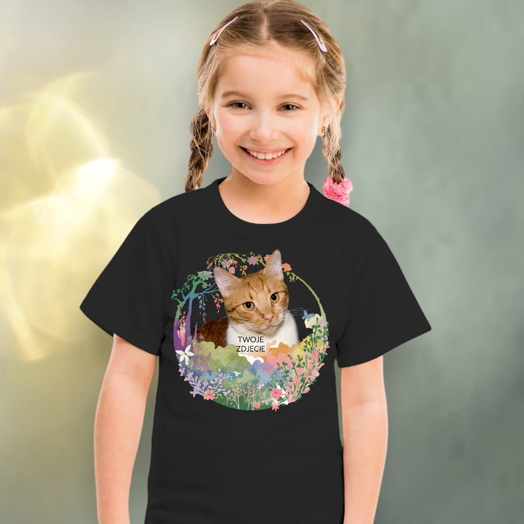 Koszulka z Twoim Pupilem Personalizacja / Biała / Czarna / Dziecięca Unisex / Magia 3