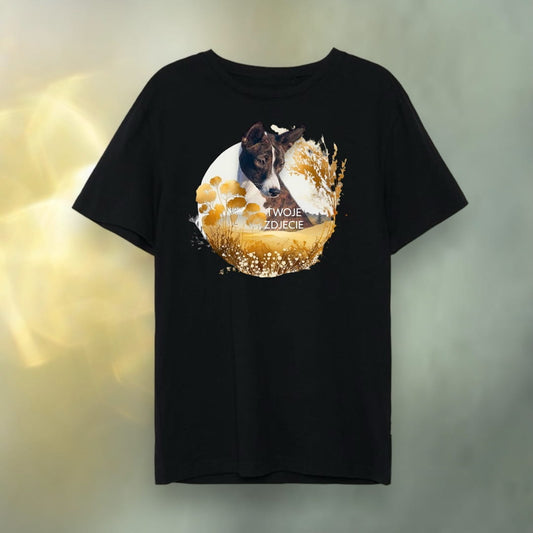 T-shirt z nadrukiem Twój Pupil na koszulce Biały / Czarny / Unisex / Krajobraz 1