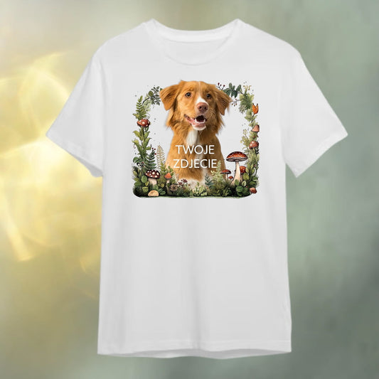 T-shirt z nadrukiem Twój Pupil na koszulce Biały / Czarny / Unisex / Las 2