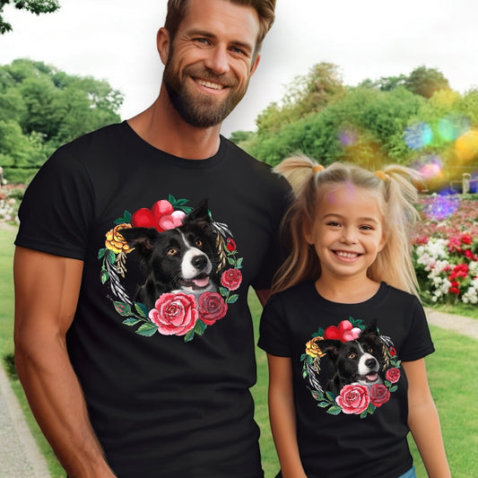 Koszulka z Twoim Pupilem Personalizacja / Biała / Czarna / Dziecięca Unisex / Serce 15