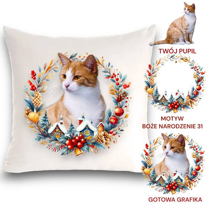 Personalizowany Prezent Poduszka z Twoim Pupilem / Boże Narodzenie 31